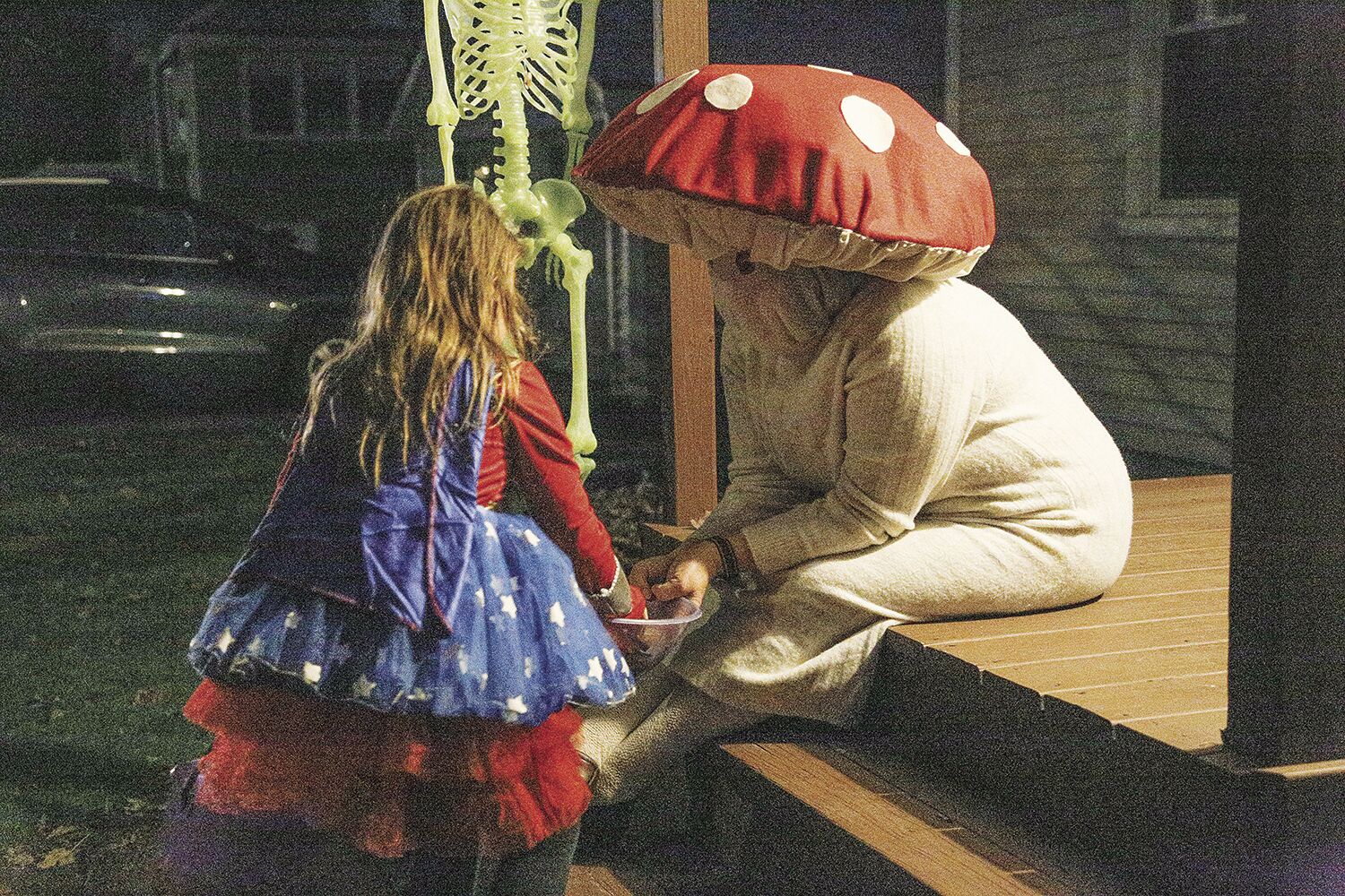 10-31-21 Halloween handing out candy tight